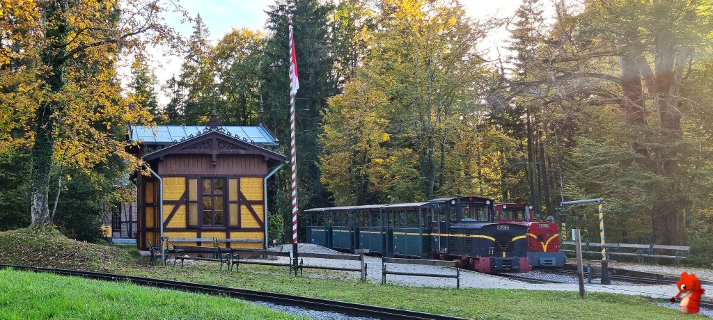 Vintage Train running through the Museum Grounds