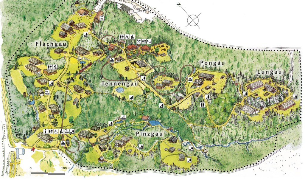 Museum map, provided by the Salzburger Freilichtmuseum